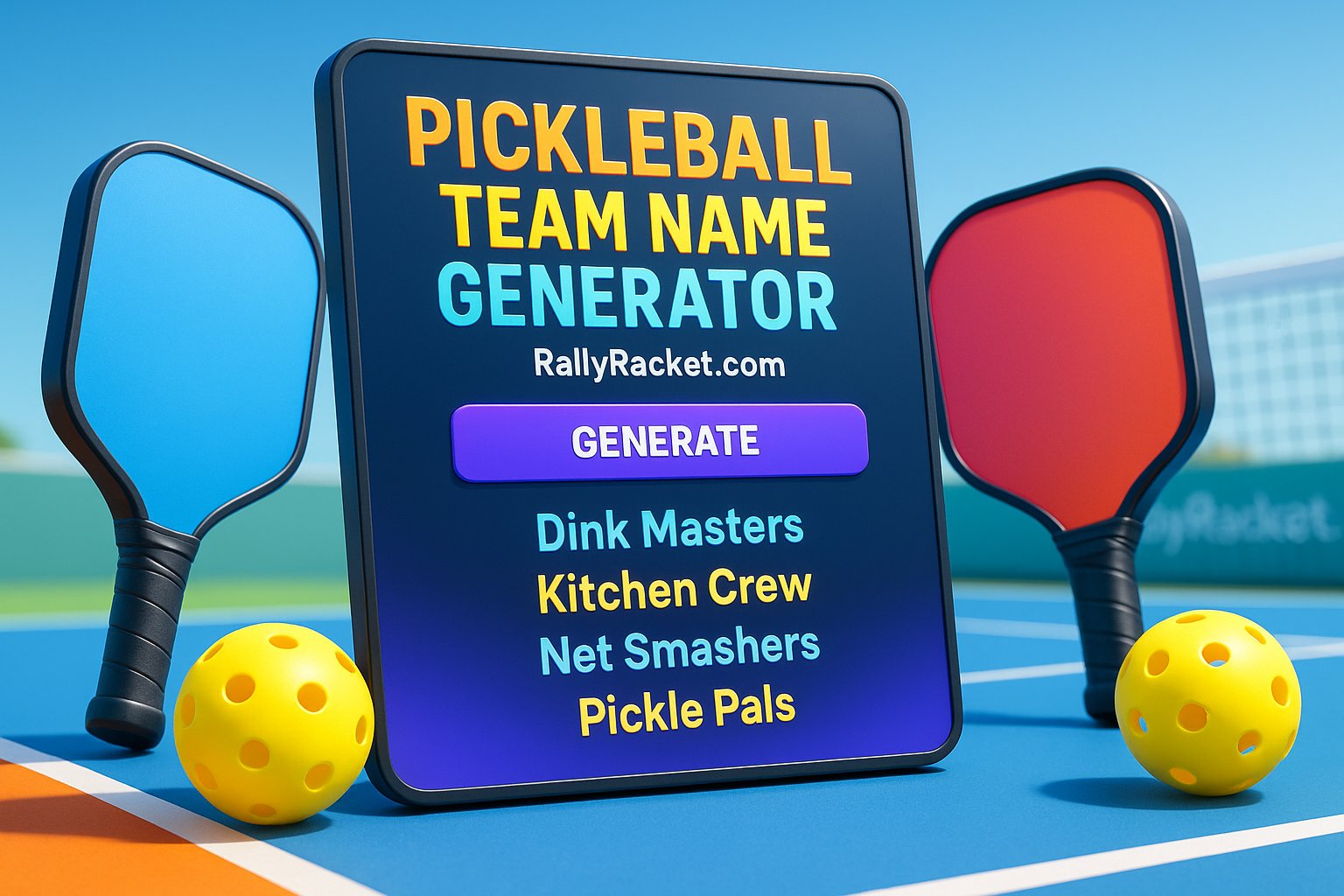Pickleball Team Name Generator Pickleball Team Name Generator