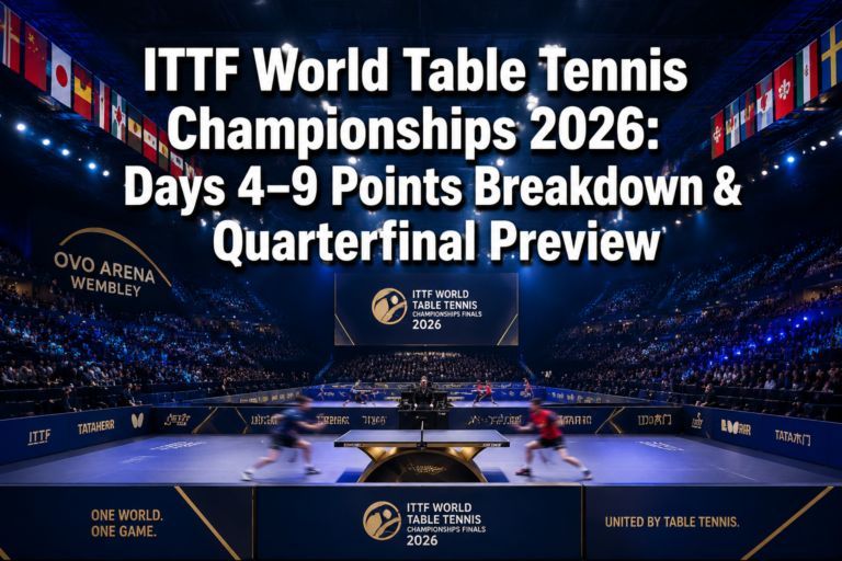 ITTF World Table Tennis Championships 2026: Top Points Breakdown from Days 4-9 and Quarterfinal Preview