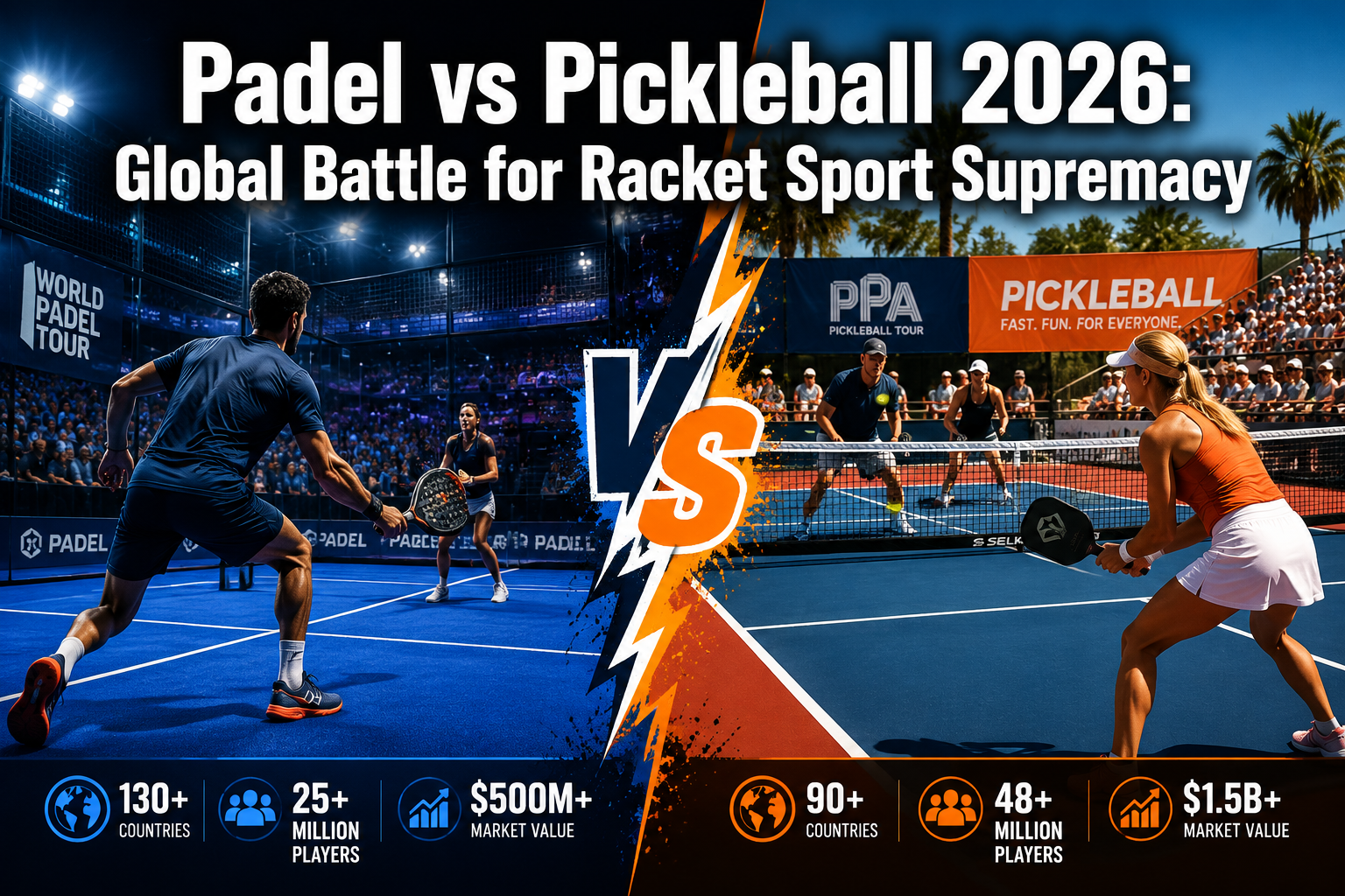 Padel vs Pickleball 2026: Global Battle for Racket Sport Supremacy and US Market Insights